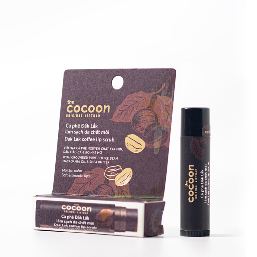 Cà phê đắk lắk làm sạch da chết môi cocoon 5g Cà phê đắk lắk làm sạch da chết môi cocoon 5g