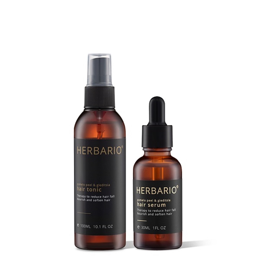 Combo Serum tóc vỏ bưởi & Bồ kết Herbario 30ml + Nước dưỡng tóc vỏ bưởi & Bồ kết Herbario 100ml Combo Serum tóc vỏ bưởi & Bồ kết Herbario 30ml + Nước dưỡng tóc vỏ bưởi & Bồ kết Herbario 100ml