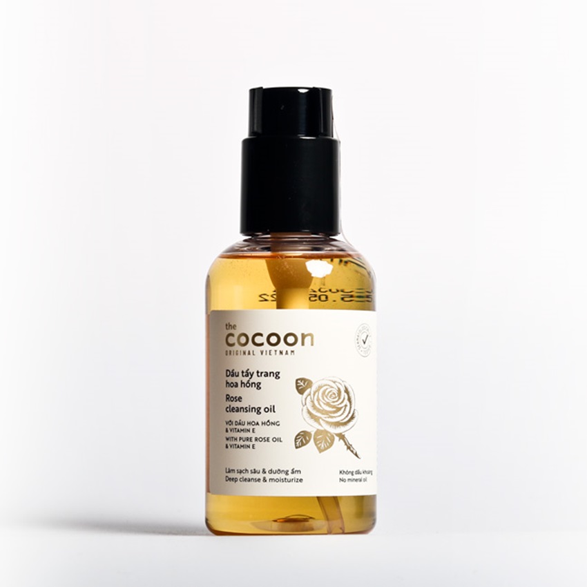 Dầu tẩy trang hoa hồng cocoon 140ml (rose cleansing oil) sạch da, mềm mịn Dầu tẩy trang hoa hồng cocoon 140ml (rose cleansing oil) sạch da, mềm mịn