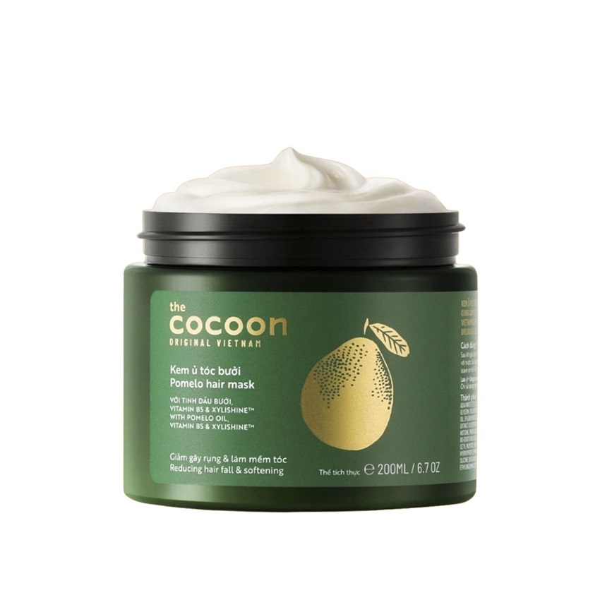 Kem ủ tóc bưởi Cocoon giảm gãy rụng và làm mềm tóc 200ml thuần chay Kem ủ tóc bưởi Cocoon giảm gãy rụng và làm mềm tóc 200ml thuần chay