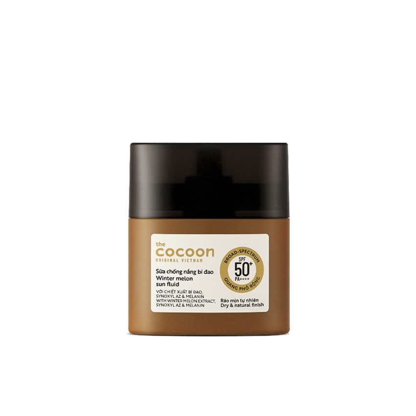 MINI SIZE - Sữa chống nắng bí đao quang phổ rộng, bảo vệ rất cao SPF 50+, PA++++, UVA – PF 62.6 Cocoon 15ml MINI SIZE - Sữa chống nắng bí đao quang phổ rộng, bảo vệ rất cao SPF 50+, PA++++, UVA – PF 62.6 Cocoon 15ml