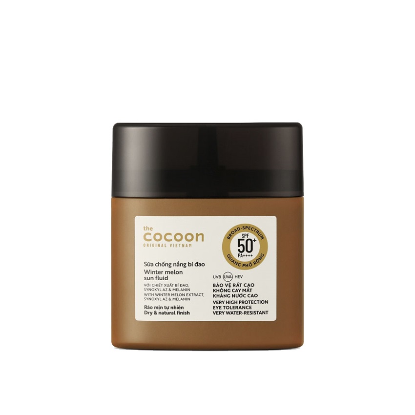 Sữa chống nắng bí đao Cocoon 50ml quang phổ rộng SPF 50+ thuần chay Sữa chống nắng bí đao Cocoon 50ml quang phổ rộng SPF 50+ thuần chay